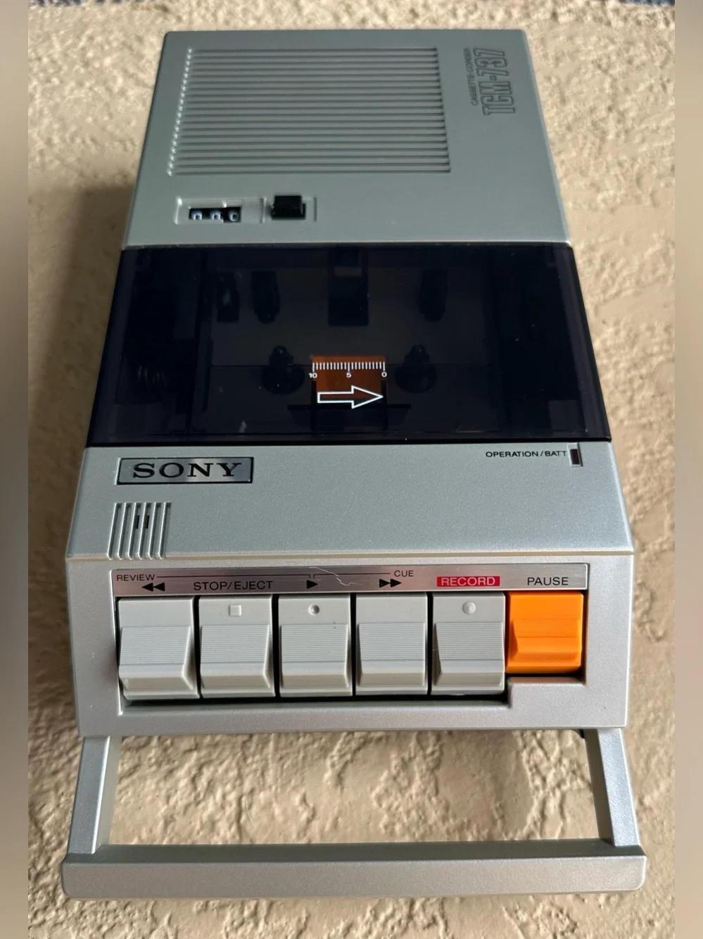 SONY Cassette-Corder TCM-737 VGC w/Power Cord, Box, Manual and Inserts Rare CIB